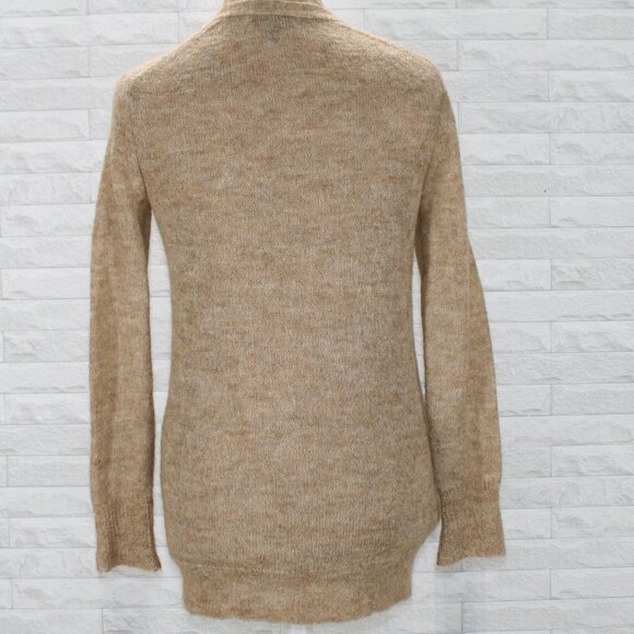 J. CREW Cardigan Souffle Mohair Blend Tunic Lightweight Neutral Tan Marled XXS - Picture 4 of 12